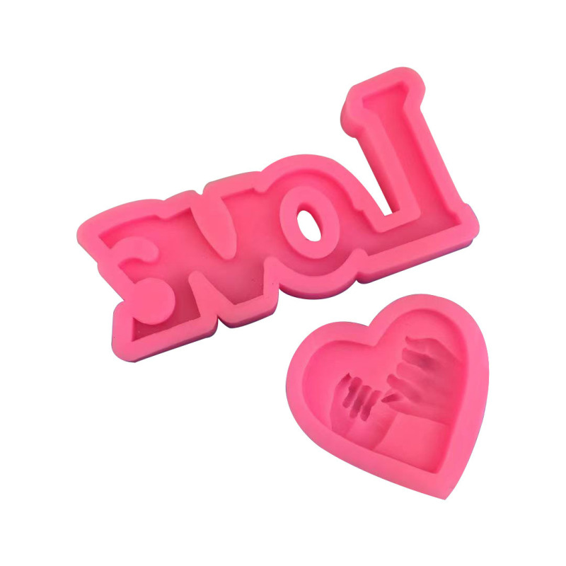 LOVE Letter Chocolate Flip Candy Silicone Cake Decoration DIY Heart-shaped Mousse Cake Mold Hands LOVE Letter Chocolate Flip Candy Silicone Cake Decoration DIY Heart-shaped Mousse Cake Mold Hands