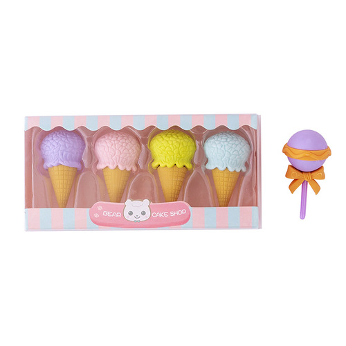 Simulated Dessert Burger Eraser Children's Day Gift for Primary School Students Creative Cartoon Cute Little Eraser Stationery Prizes