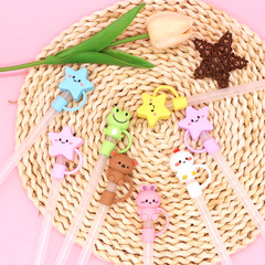 Direct Manufacturer Sale New Soft Rubber 10mm Large Diameter Dustproof Straw Cap Cartoon Style Cute Doll Straw Plug
