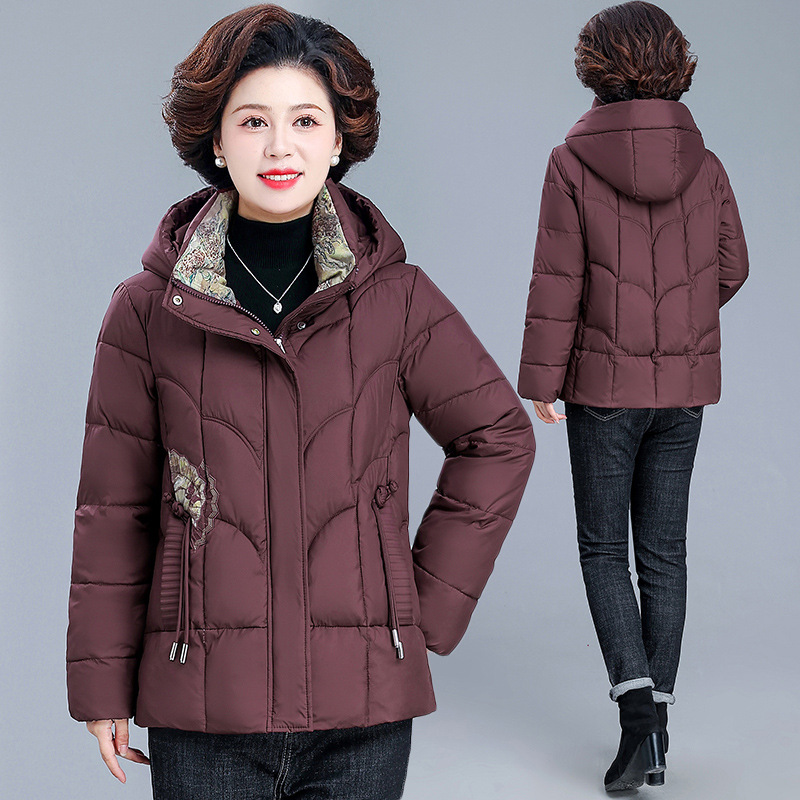 中式妈妈羽绒棉衣冬季新款洋气中老年外套女秋冬国风棉袄奶奶冬装