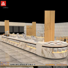 餐厅自助餐台 酒店岩板布菲台图片 自助餐展示台设计食堂自助餐台