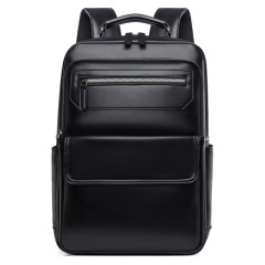 クロスボーダーリュックサック通用カジュアル新型男女トップ層牛革大容量リュックサックパソコン男性カバンビジネスカバン
