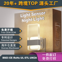 插电小夜灯GY218DN1塑料电镀磨砂亚克力款氛围装饰光控感应夜灯