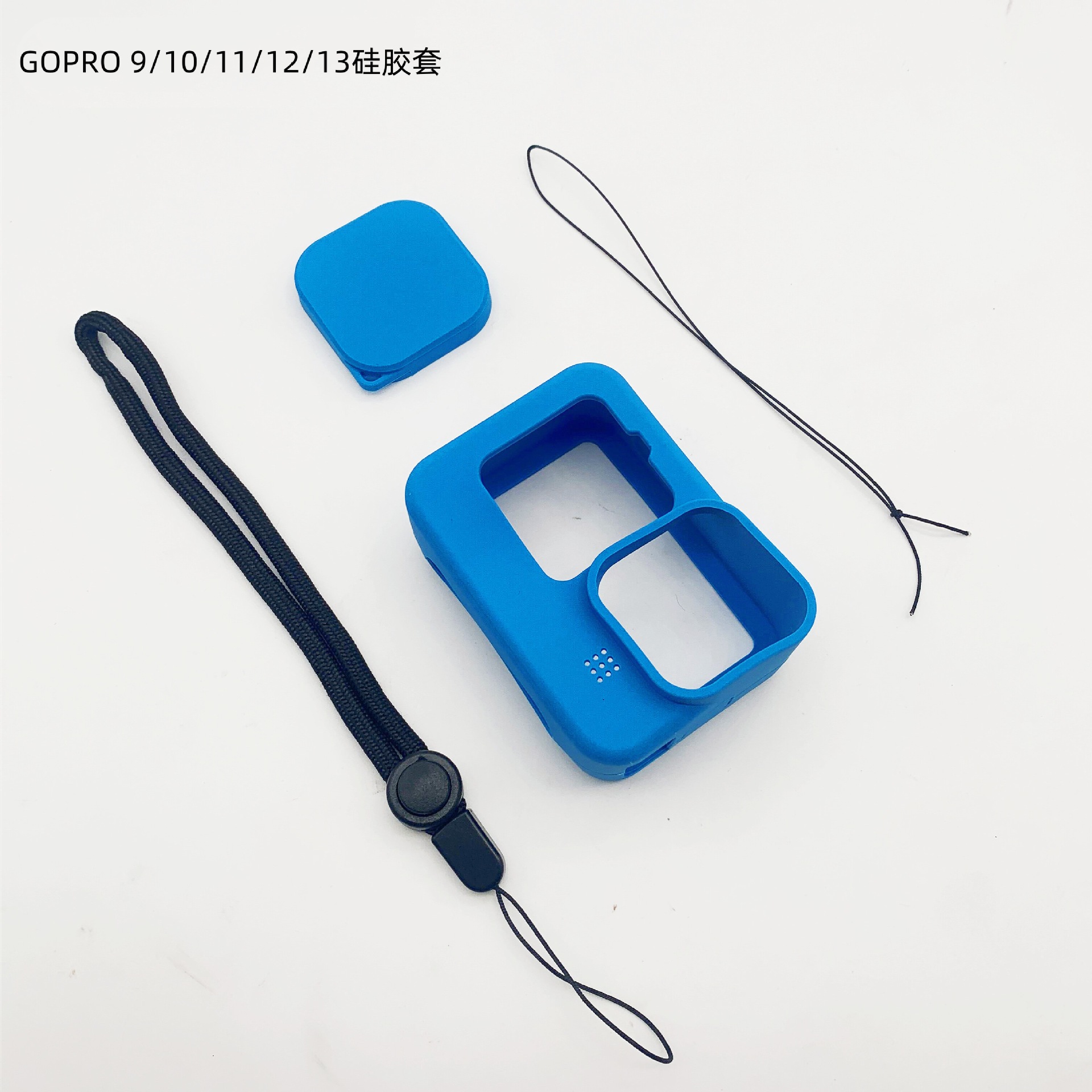 Gopro 13/12/11/10/9 Funda de silicona Funda anti-caída Cámara deportiva Funda protectora de metal desnudo Accesorios de cubierta de lente