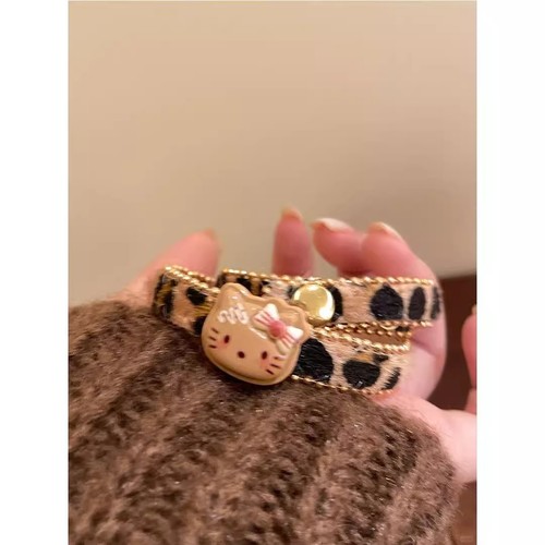 Retro hot girl style leopard print kitten collar female choker necklace neck accessories exquisite high-end necklace jewelry