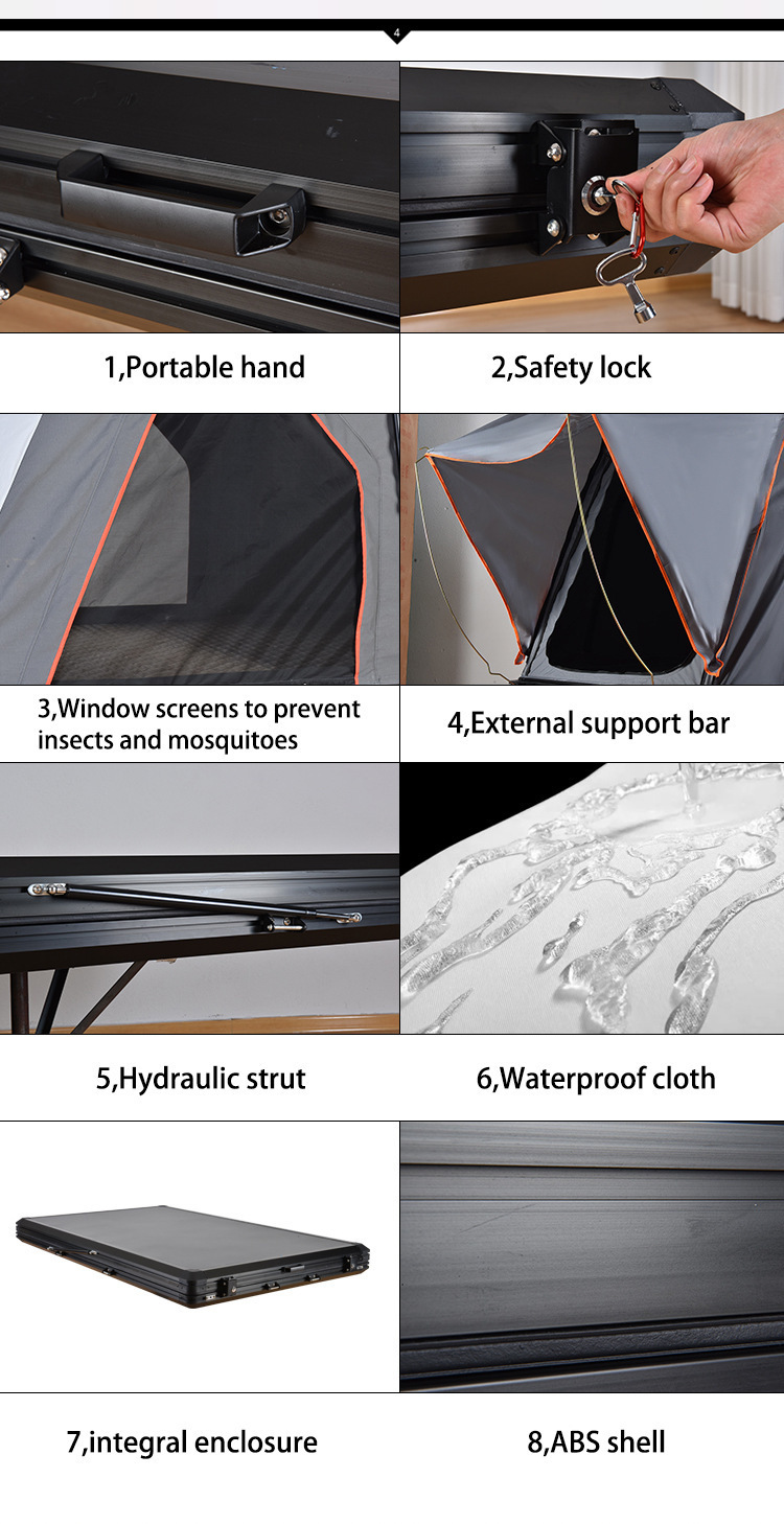 Directly from the Manufacturer: Outdoor Camping Hard-Shell Roof Tent, Alloy Triangular Car Tent, Outdoor Double-Person Self-Driving Tent