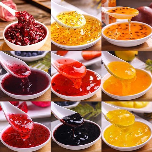 One-piece drop-shipping rose jam, strawberry jam, passion jam, blueberry jam, home smoothie, bowl cake powder, milk tea shop ingredients