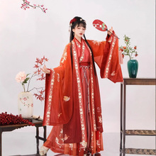 原创汉服女2025新款宋制中国风红色交领大袖衫齐腰襦裙春秋季古装