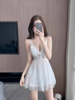 Sexy Low cut Lace Hollow Waist Closed Back Dress