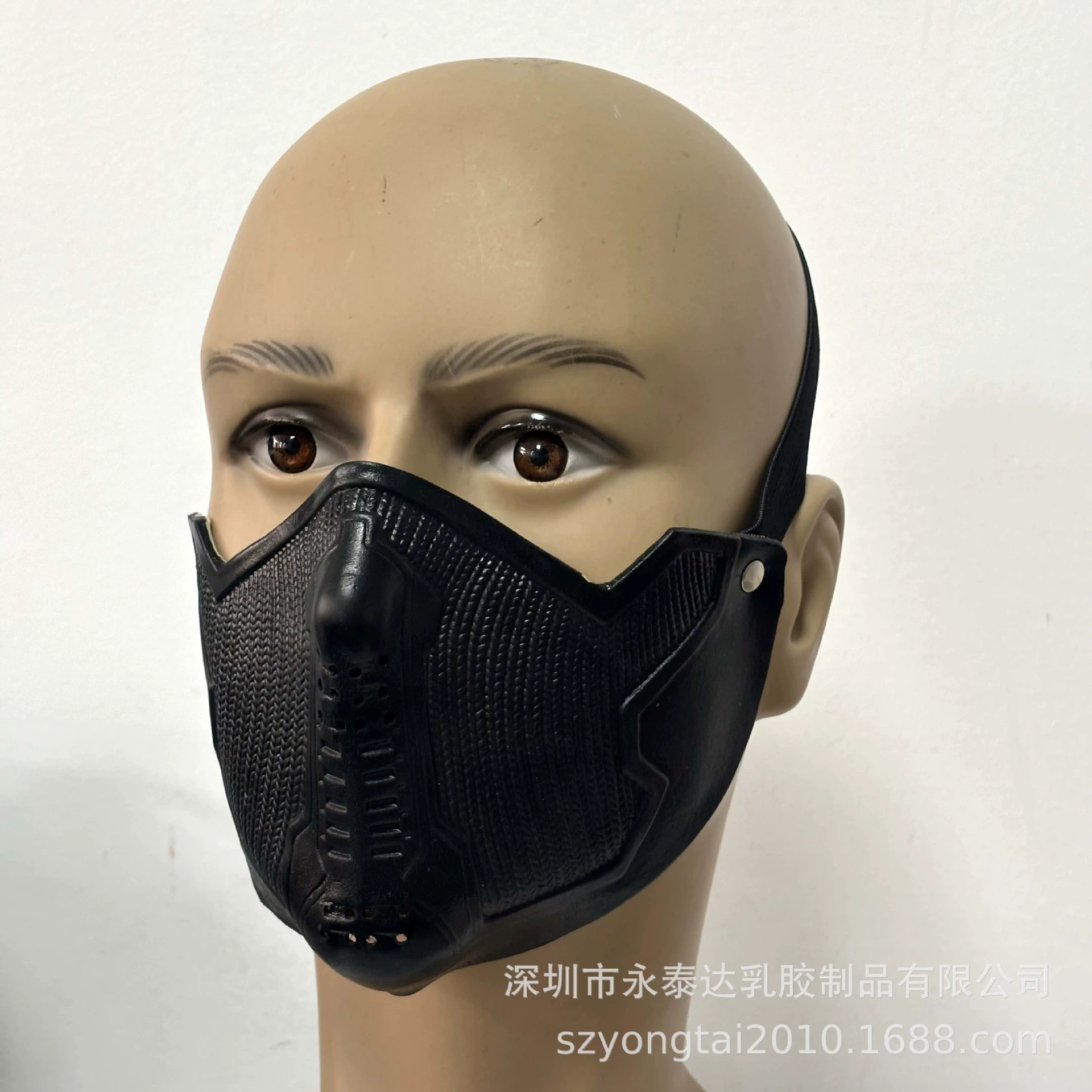 Полурасправленная маска зимнего солдата в стиле Half-Face, натуральный латекс/PVC, размер унис, на Хэллоуин
