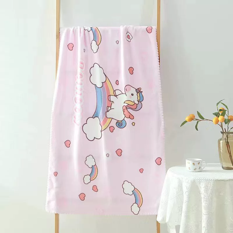 Детское мягкое полотенце для купания с мультяшным принтом, 70x140 см, разные дизайны