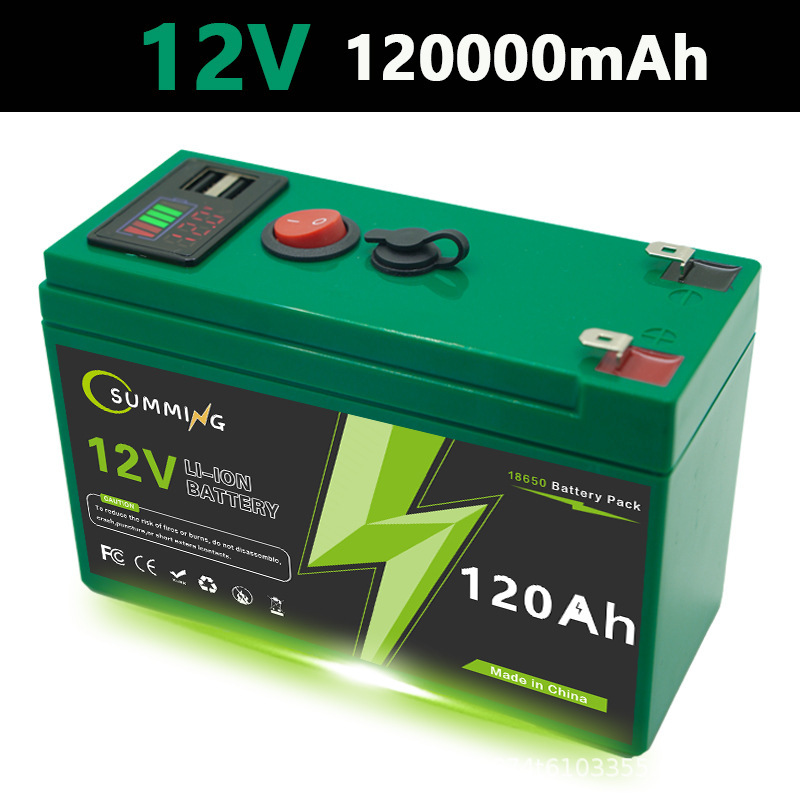 12V150Ah 充電式バッテリー、USB 電源ディスプレイポート付き、多目的バックアップリチウム電池|undefined