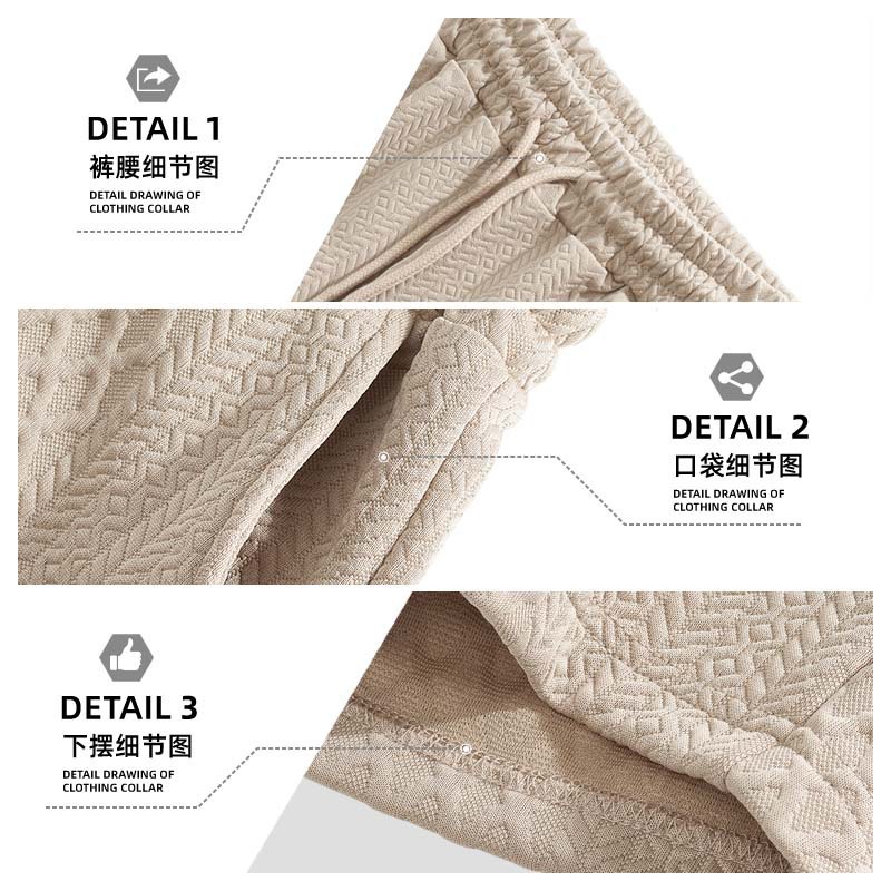 Europa y Estados Unidos ropa de hombre transfronteriza spot verano suelta pantalones cortos de color sólido jacquard correa de hombre casual pantalones cortos de playa