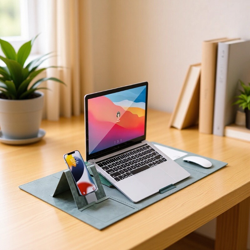 New Hot-Selling Leather Multifunctional Desk Mat, Can Be Used as a Laptop Stand, Phone Mouse Pad, and Is Foldable New Hot-Selling Leather Multifunctional Desk Mat, Can Be Used as a Laptop Stand, Phone Mouse Pad, and Is Foldable