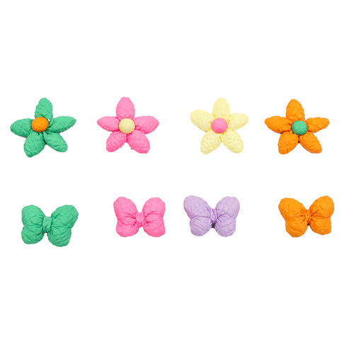 Autumn and winter new arrival cute plush brooch colorful flower bow girl bag pendant clothing trinkets wholesale