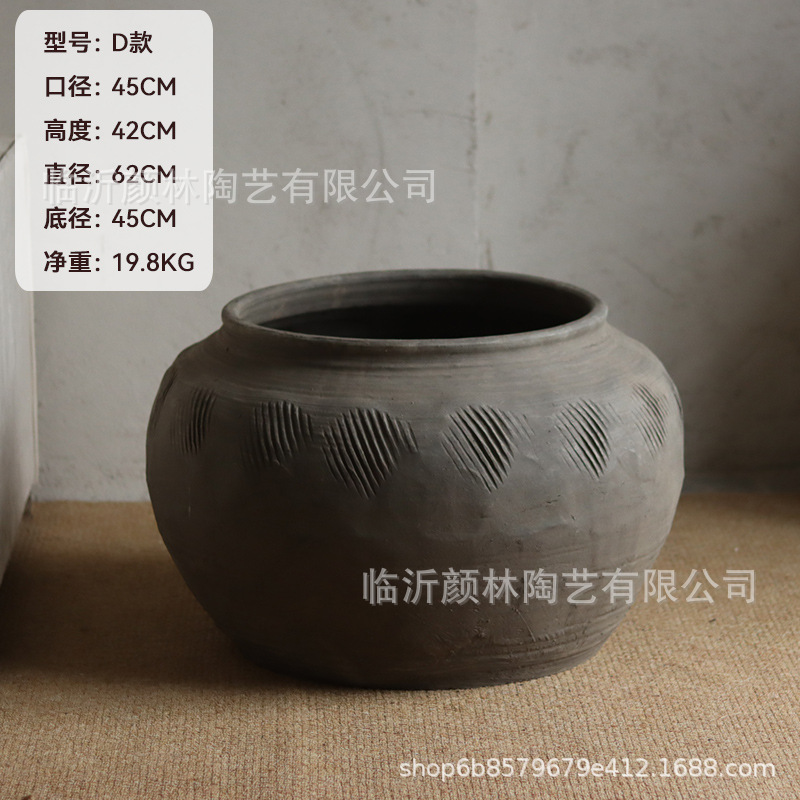 Cerámica de tierra de terra, frasco de viento silencioso, frasco de cerámica hecha a mano, decoración residencial, frasco antiguo, frasco de plantación verde, frasco de viento silencioso, adornos de viento silencioso