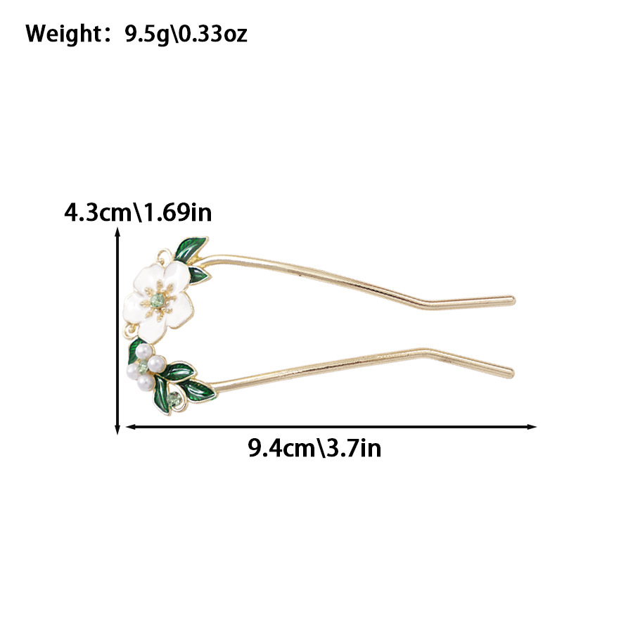 14g Weight Hair Sticks Hair Accessories Type 1 Piece Quantity Holiday, Street Occasion Metal Material Flower Pattern All Seasons Season Women's Gender Elegant, Retro Style Elegant Retro Women's Flower Metal Hair Sticks 9