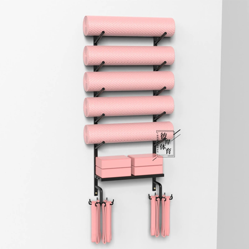 Настенная стойка для хранения йога-матов большой вместимости, многоярусная, для студии йоги и спортзала, для хранения роликов из поролона