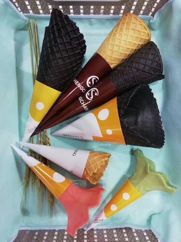 WI25 Big Mac Paper Sleeve Baking Paper Cup 34 Degree Large Opening Ice Cream Paper Sleeve Cone Ice Cream Paper Holder 10