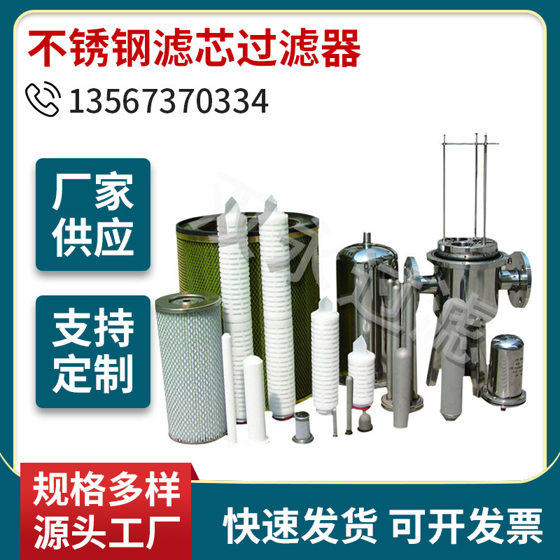 厂家销售 不锈钢滤芯过滤器 活性碳滤芯过滤器