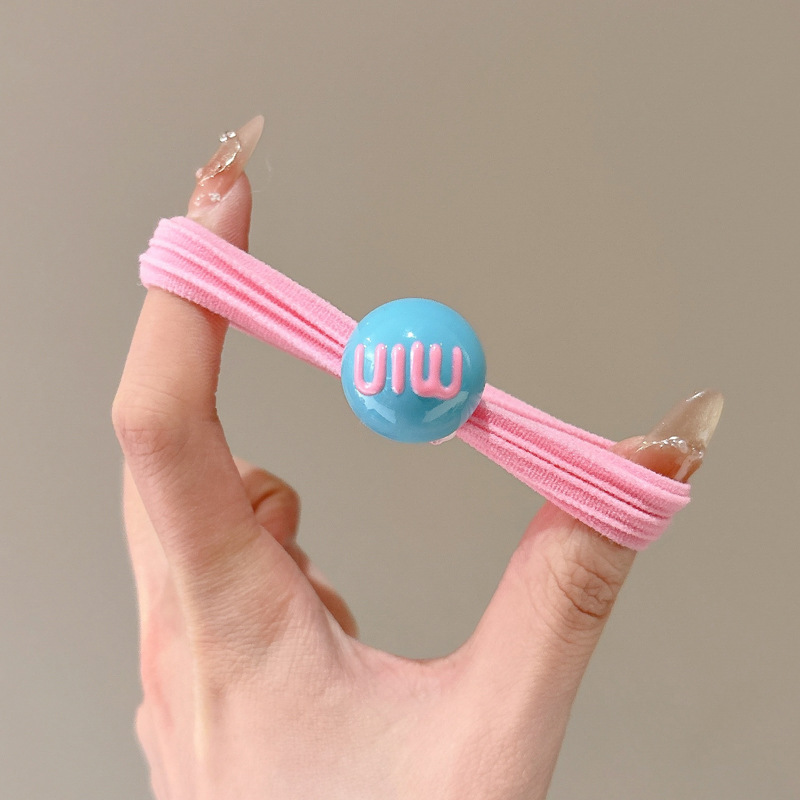 Cuerda para el cabello linda para niños Cuerda para la cabeza de color caramelo Anillo de toalla para niñas La banda elástica no daña el cabello