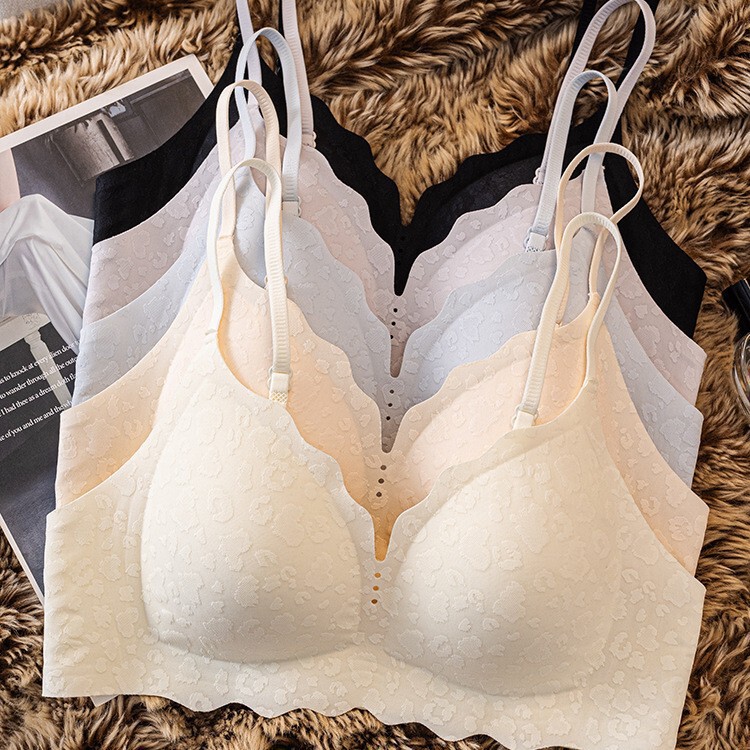 Jelly Soft Support Seamless French-Style Bra for Women, Jacquard Cross-Border Trade, Beautiful Back, Thin Design, Side Breast Gathering Bra Jelly Soft Support Seamless French-Style Bra for Women, Jacquard Cross-Border Trade, Beautiful Back, Thin Design, Side Breast Gathering Bra