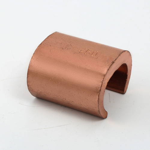 CCT wire clip copper clip pickling pure copper C-type wire clip two cable parallel clip U-shaped copper terminal block