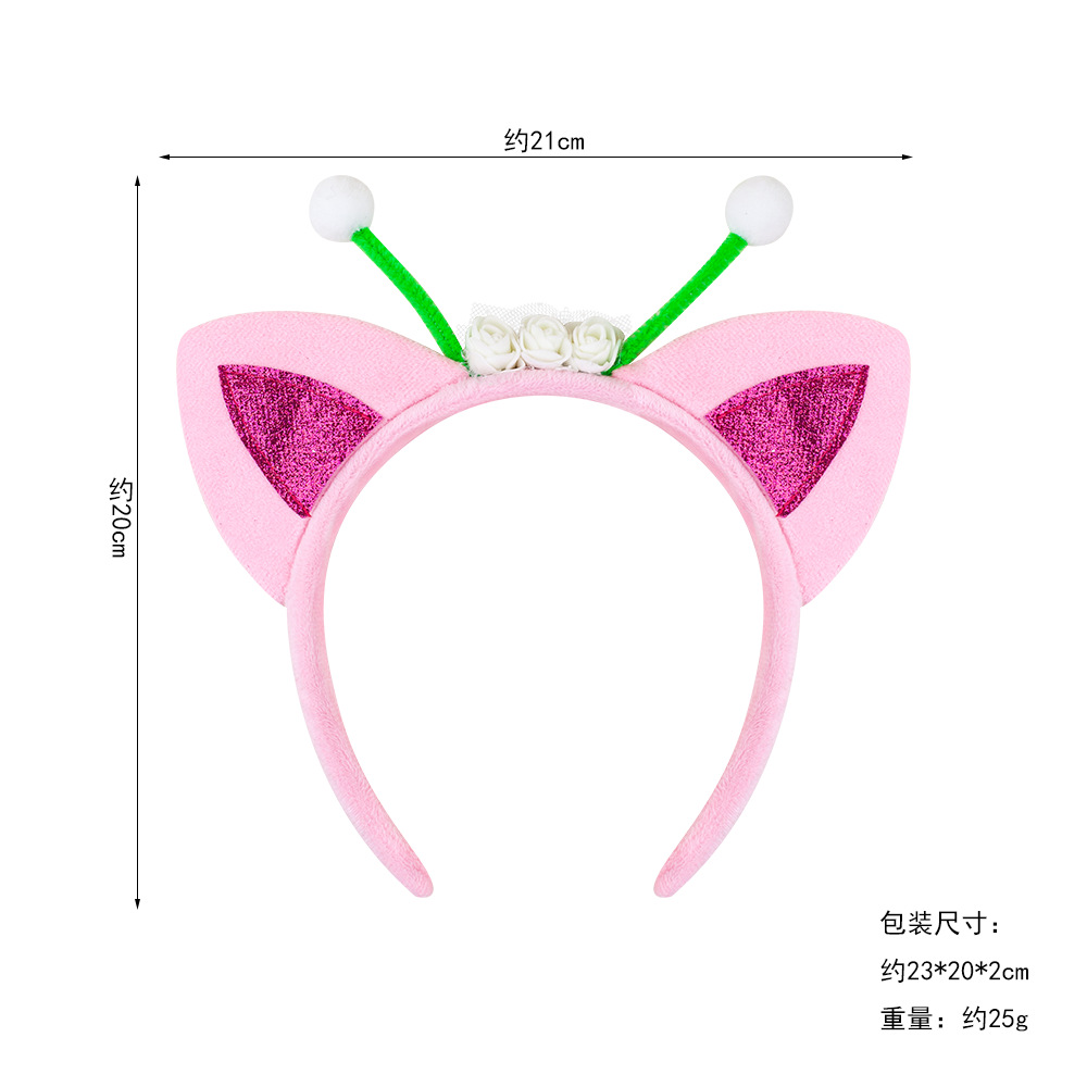 Orejas de gato elfo rosa
