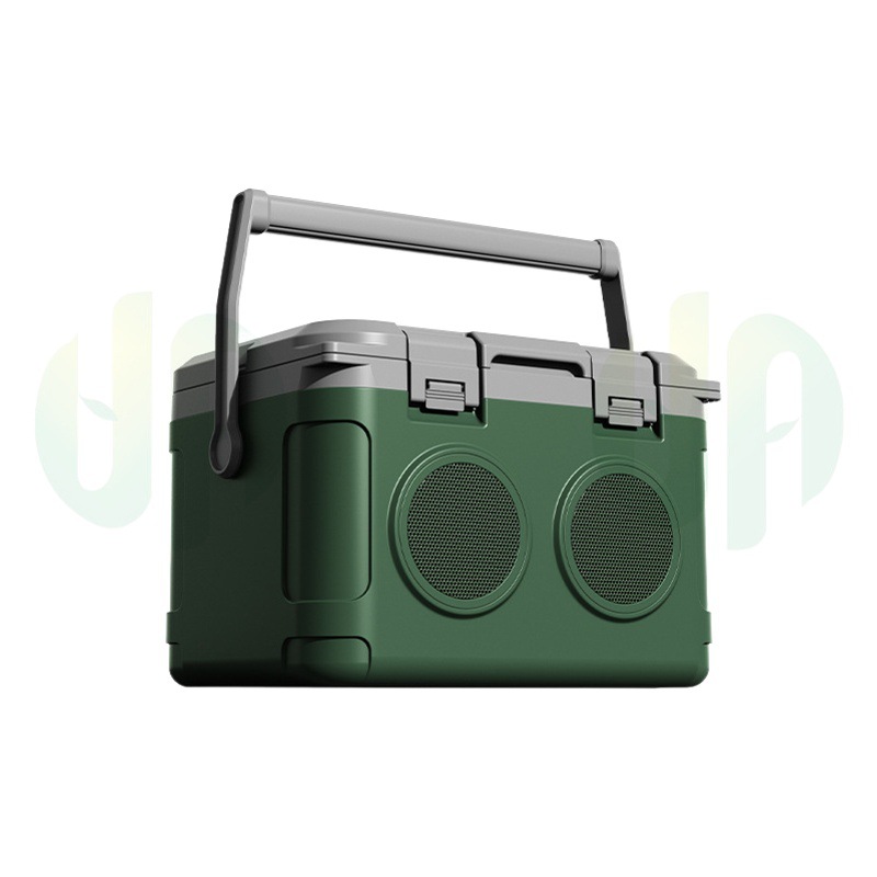 Al aire libre Bluetooth audio incubadora puesto de camping bebida fría cubo hielo alimentos frescos carro refrigerador portátil coche