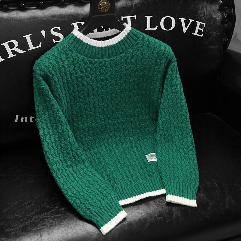 Men's Thick Knitted Sweater For Autumn Winter Fashion Warm Pullover_voghion.com