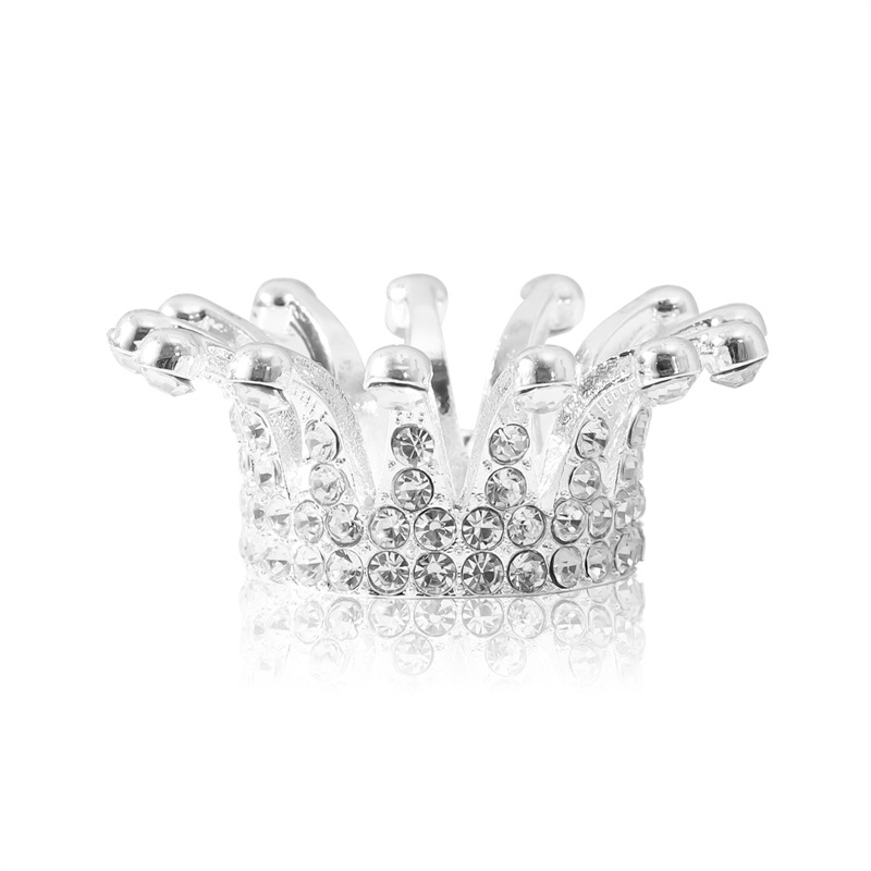 Nuevo arte de uñas con corona de diamante pluma titular vintage oro y aleación de plata maquillaje pluma titular de la pluma de Arte de uñas