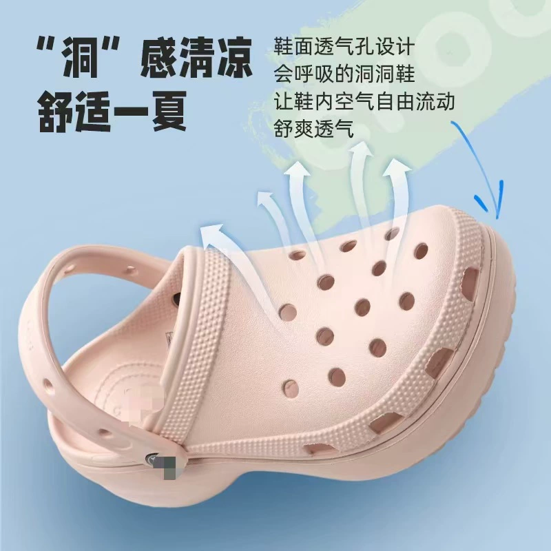 Женские пляжные туфли на толстой подошве Cross Cloud Hole, 4,1 см