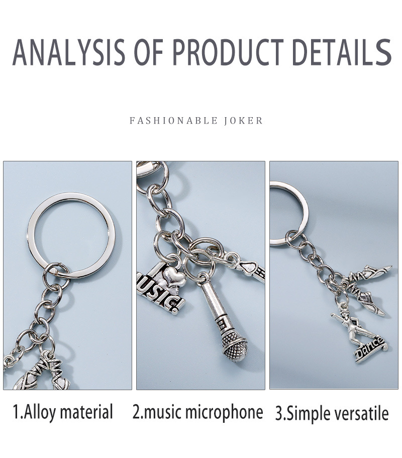 Basic Geometric Alloy Plating Bag Pendant Keychain display picture 3