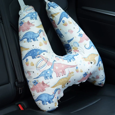 Seat belt shoulder pad | pillow pillow car sleeping - feina-dinosaur-powder-removableupgrade-linercotton-breathable-5566cm