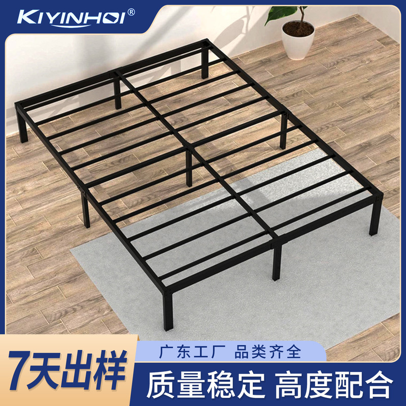 Cross-Border Special Supply for Bedroom Double Bed Removable Platform Bed Frame Simple Hotel Large Platform Iron Bed Frame