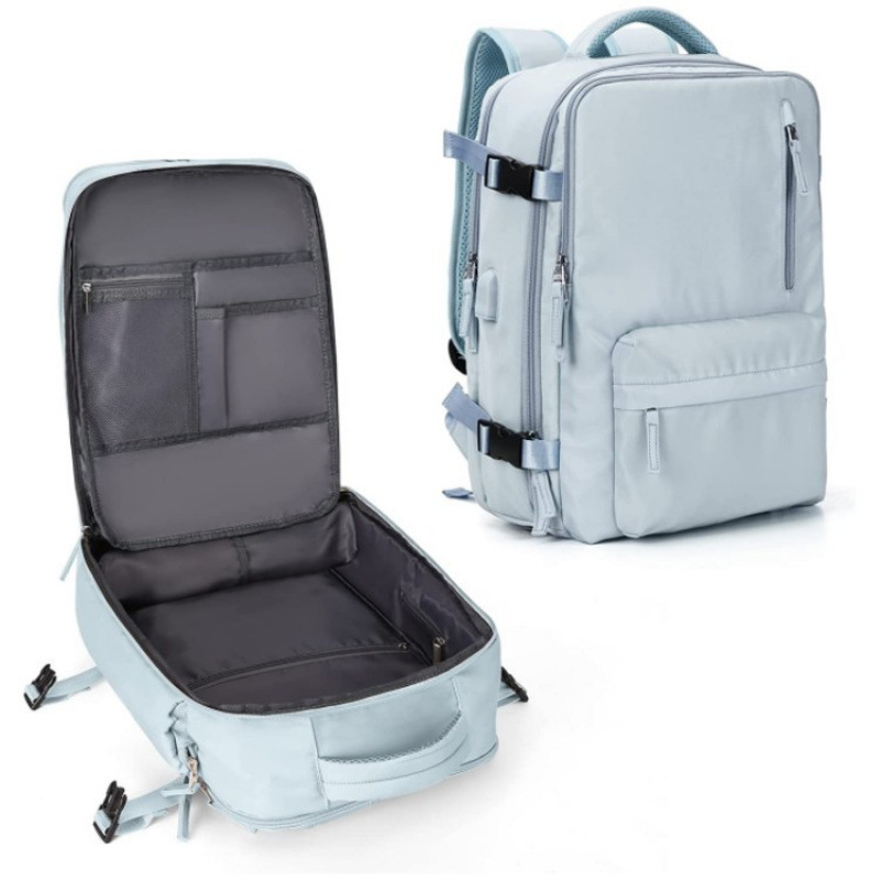 Bolsa de viaje de gran capacidad en stock bolsa de lavado bolsa de almacenamiento portátil bolsa de lavado de viaje conjunto de almacenamiento de mochila de hombro USB