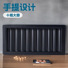 跨境德州娱乐扑克桌休闲筹码箱  吸塑盘托盘手提筹码10格筹码托盘