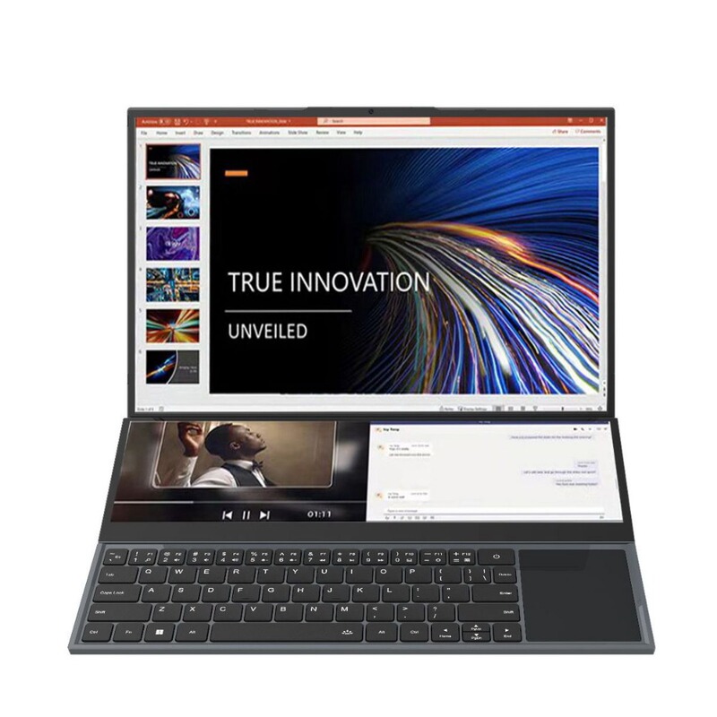 Chinese Version 16inch + 14inch Dual-Screen Touch 9750H Portable Business Office Student Laptop Cross-Border