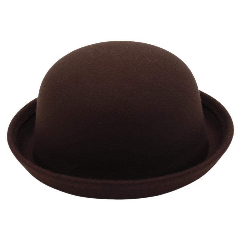 Kid's Adults Simple Style Solid Color Crimping Fedora Hat display picture 5