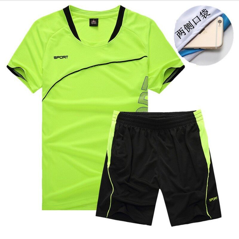 Verano hombre grande seco rápido sudor juego deportivo fitness entrenamiento de baloncesto correr camiseta transpirable pantalones cortos dos piezas image 11