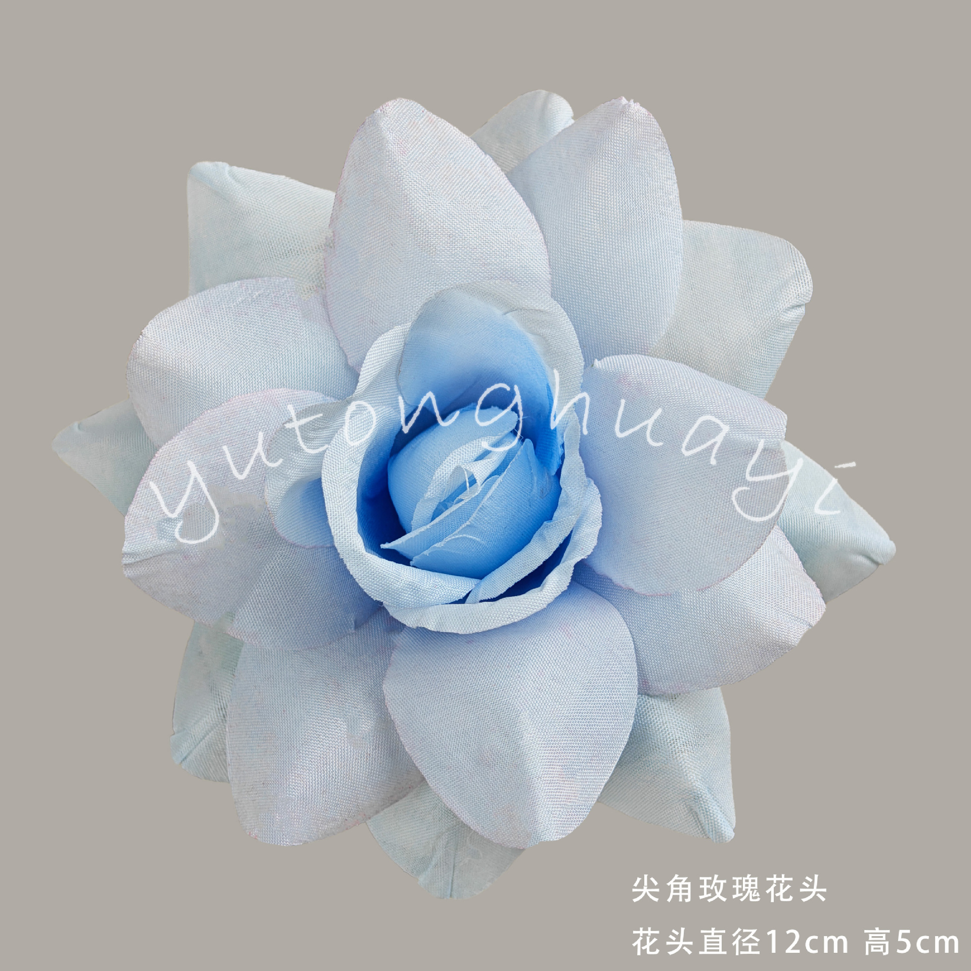 Pointed Rose Flowers-Light Blue