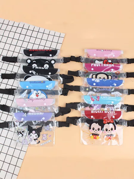 2026 Hot-Selling Large-Capacity Cartoon Touch-Screen Waterproof Waist Bag Transparent Mobile Phone Bag Waterproof Crossbody Bag for Rafting and Swimming