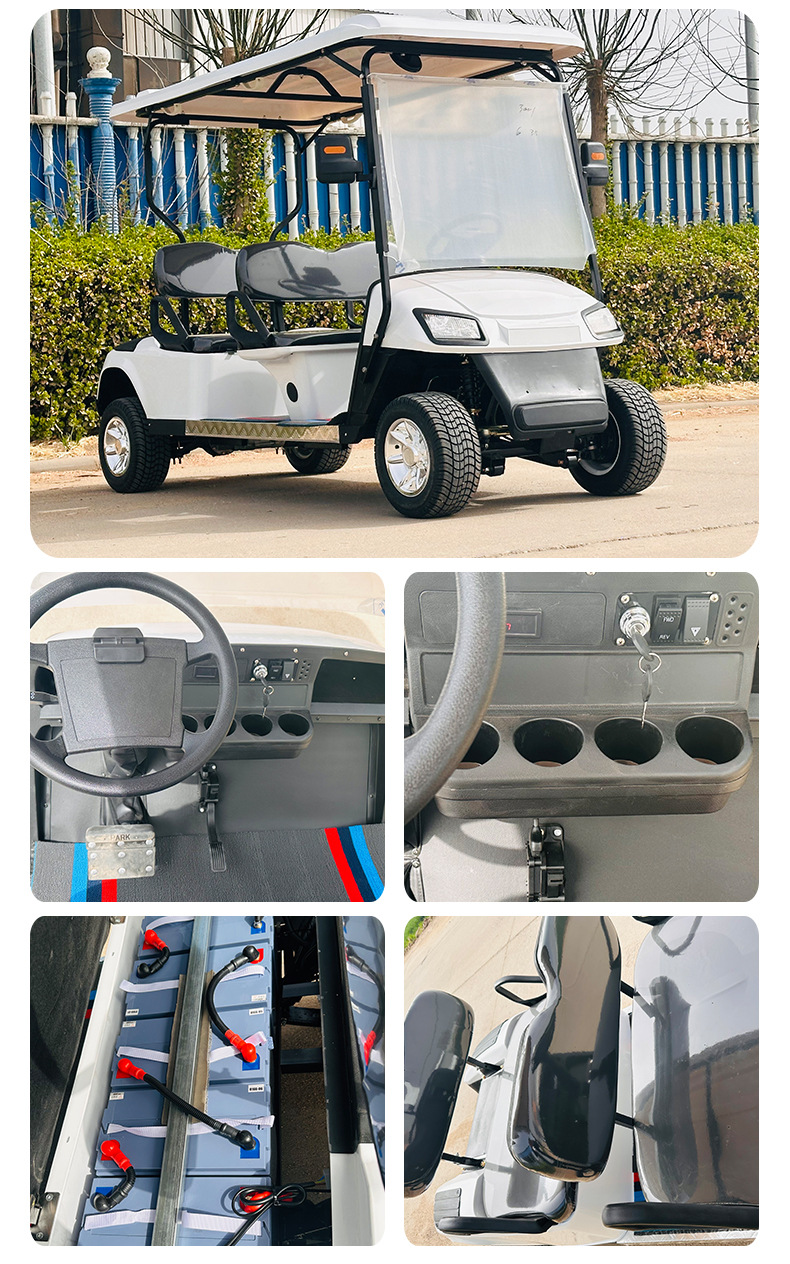 Golf Cart Sightseeing Car Hotel Reception Shuttle Campus Airport Shuttle Tourist Attraction Electric Sightseeing Car