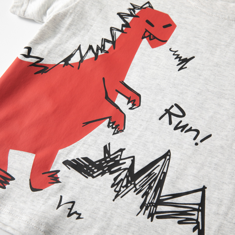 Betop ropa para niños coreanos fuente transfronteriza dinosaurio camiseta de manga corta para niños verano ropa para bebés venta al por mayor de una pieza