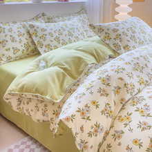 新款双层加厚被套单件a类纯水洗棉母婴级全磨毛单人宿舍被罩单买