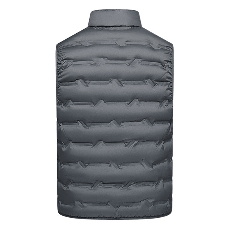Chaleco de otoño e invierno para hombres grafeno calefacción chaleco cálido para hombres y mujeres collar de pie chaleco ligero de pato al por mayor