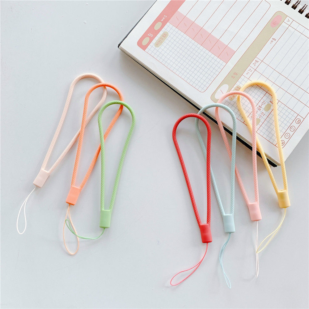 Nuevo cordón de silicona cordón de mano líquido cordón de muñeca cordón de teléfono móvil trenzado cordón de silicona corto portátil