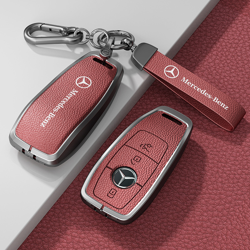 Suitable for Mercedes-Benz key case E300lC class A class S class GLC GLE/GLA/GLS/CLS aluminum alloy key case