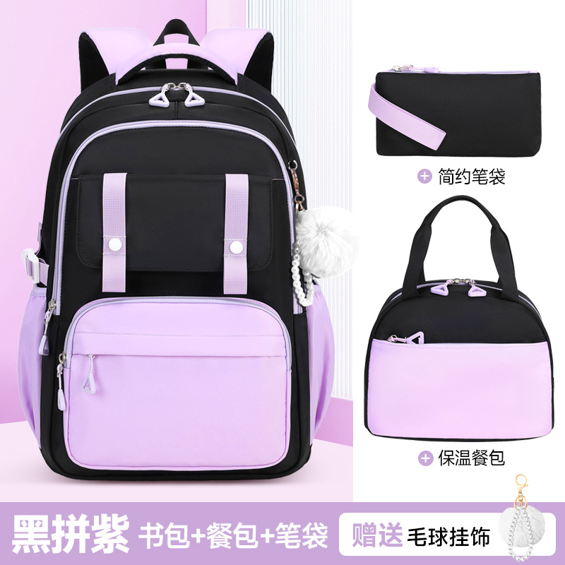 2025 nueva mochila escolar de escuela primaria a cuadros para niños 3-6 grados mochila ultraligera Oxford tela de gran capacidad para niñas