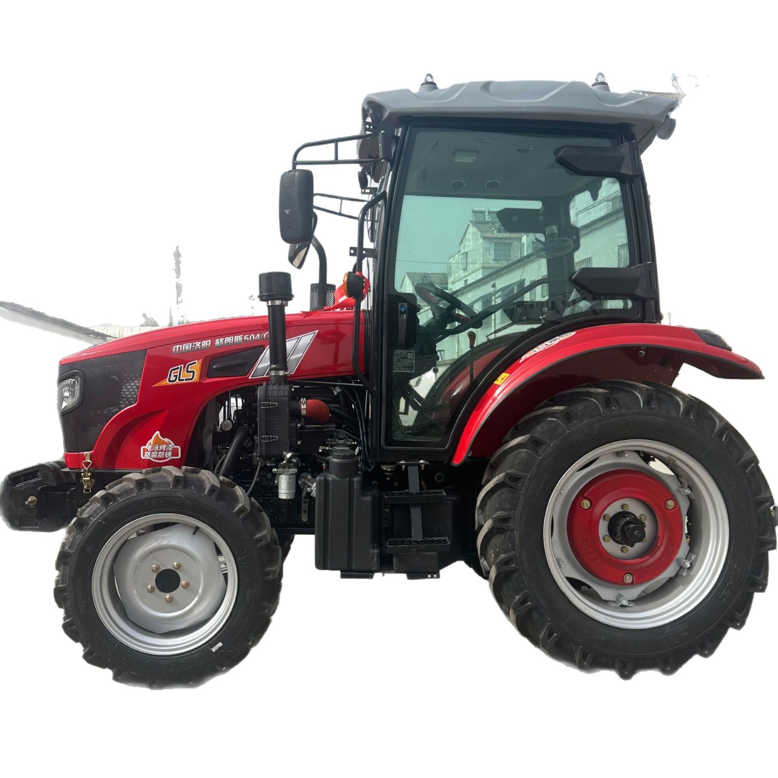 Tractor agrícola Gran 504 pequeño tractor de cuatro ruedas motrices Dongfang rojo motor pequeño vehículo agrícola